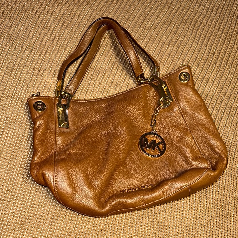 Michael Kors Brown Shoulder Bag with Slouchy Design